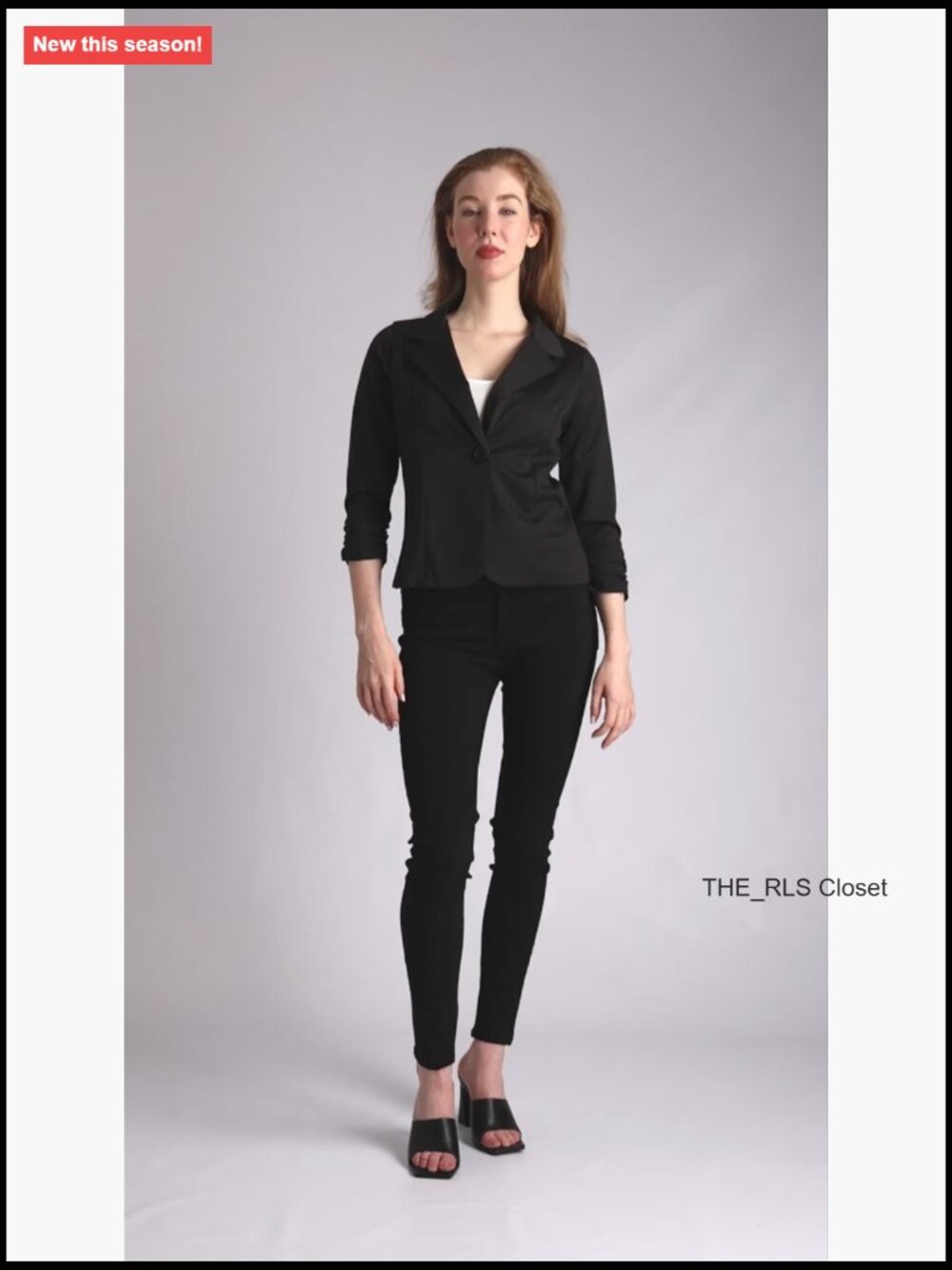 Lightweight Stretch Ponte Cardigan Blazer Jacket Office Work - Picture 7 of 7